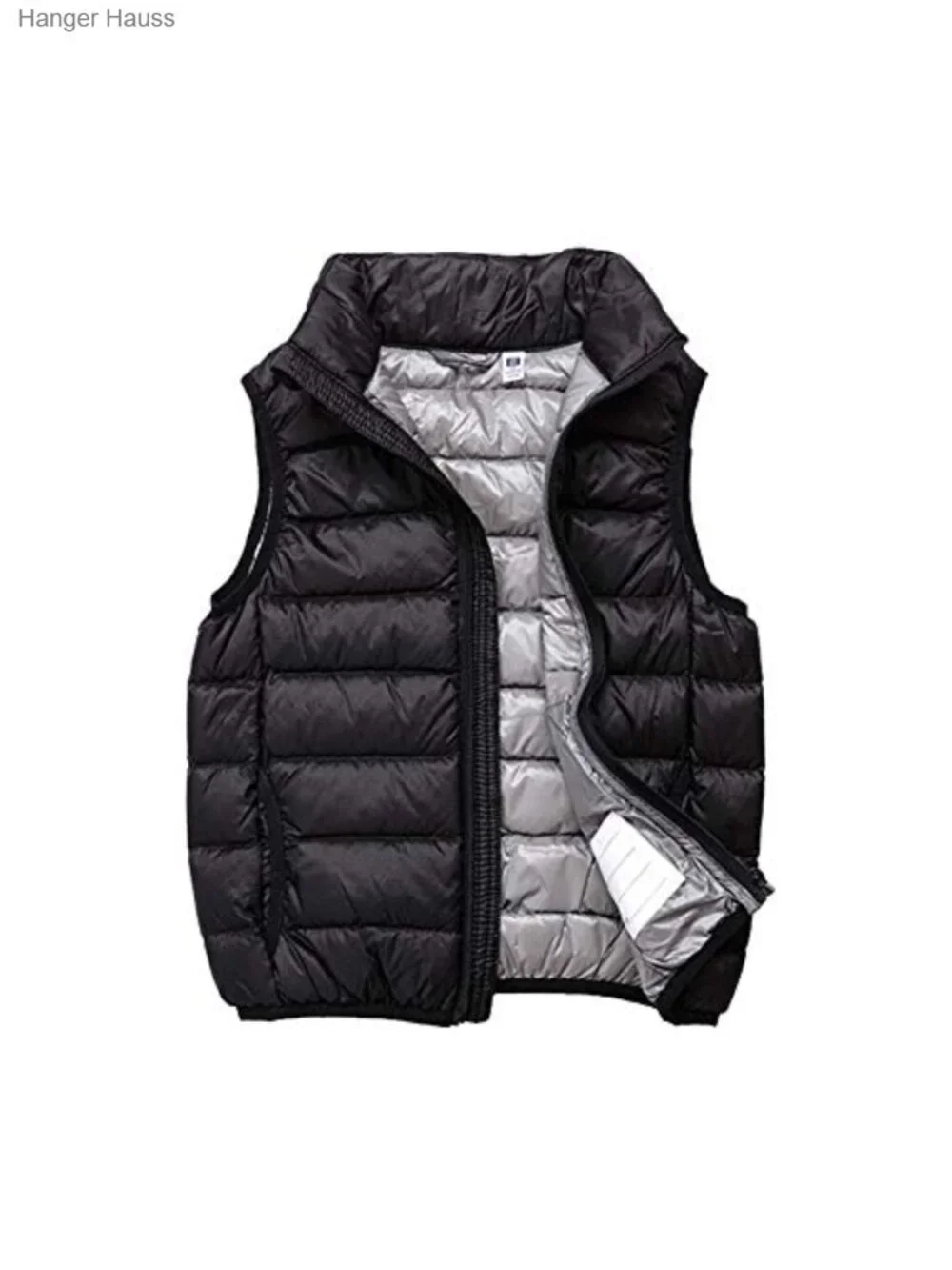 Kids' Lightweight Puffer Down Vest, Sleeveless Jacket, Windproof Quilted, Zip